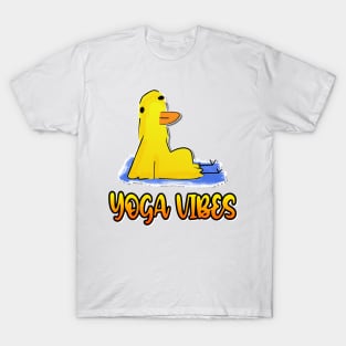 Yoga Vibes Duck Funny Yoga T-Shirt